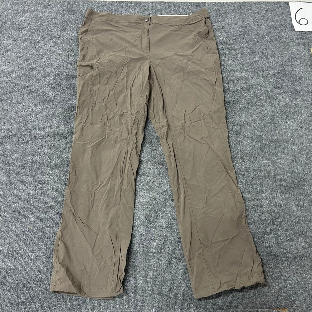 L.L.Bean Pants Womens Size 20 Brown Vista Camp Hiking Straight Leg Outdoor